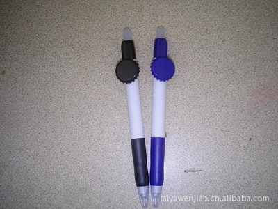 【【熱銷】供應(yīng)酒瓶蓋筆 造型筆 彈跳筆】?jī)r(jià)格,廠家,圖片,圓珠筆、原子筆,桐廬萊雅文教用品-